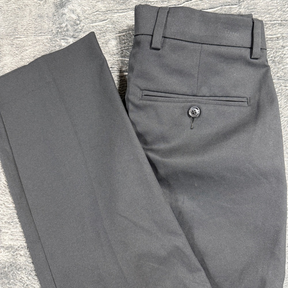 Active‎ Flex Dress Pants Mens 30x32 Black Straight Leg Flat Front Trousers
